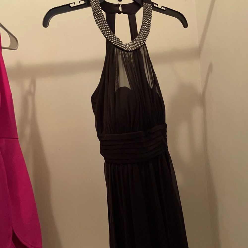 Black rhinestone dress
